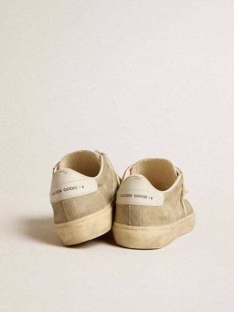 Men's Soul Star In Dove-Gray Suede With White Leather Heel Tab And Tongue Golden Goose Men Ggdb Classics - Image 5