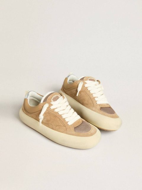Men's Space-Star Cube In Tobacco Suede With Perforated Star Space-Star Golden Goose Men - Image 2