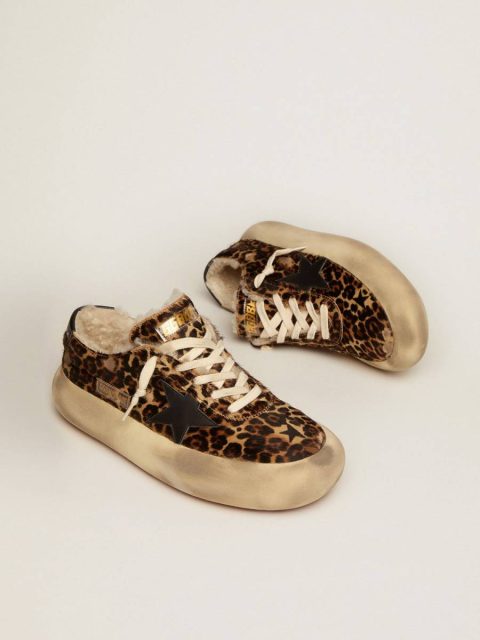 Men's Space-Star In Animal Print Pony Skin And Shearling Lining Golden Goose Space-Star Men - Image 2