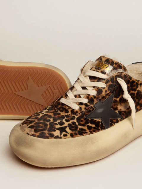 Men's Space-Star In Animal Print Pony Skin And Shearling Lining Golden Goose Space-Star Men - Image 4
