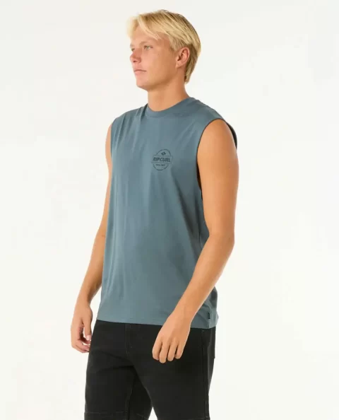 Mens Stapler Muscle Rip Curl Tees & Tanks - Image 2