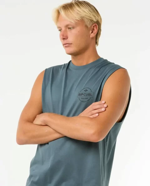 Mens Stapler Muscle Rip Curl Tees & Tanks