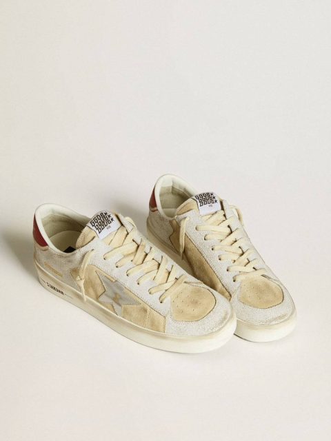 Men's Stardan In Nubuck And Crackle Leather With Silver Metallic Leather Star Men Stardan Golden Goose - Image 2
