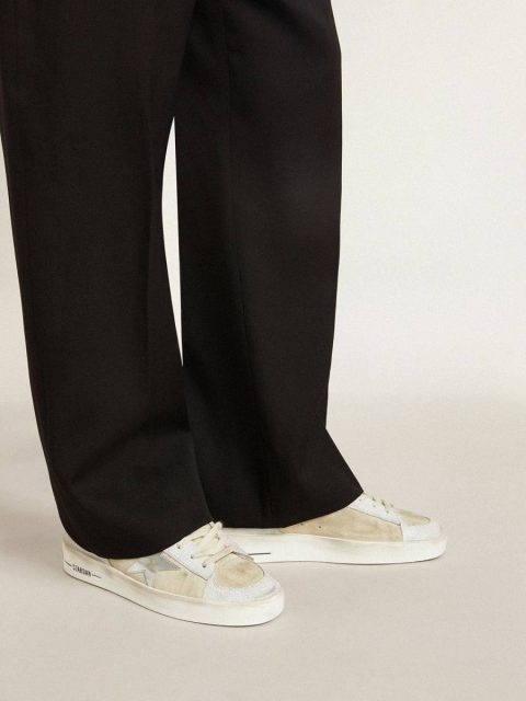 Men's Stardan In Nubuck And Crackle Leather With Silver Metallic Leather Star Men Stardan Golden Goose - Image 3