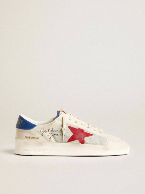Men’s Stardan In Nylon With Red Suede Star And Blue Leather Heel Tab Stardan Golden Goose Men