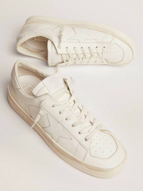 Men's Stardan In White Leather Stardan Golden Goose Men - Image 4