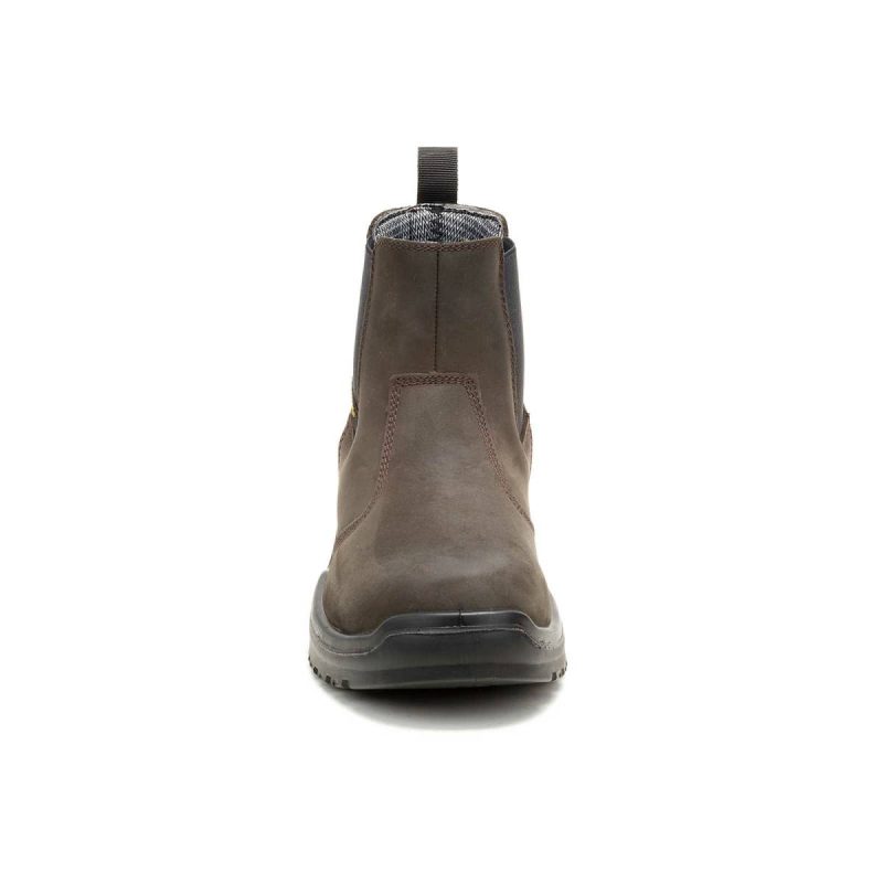 Men's Striver Chelsea Waterproof Steel Toe Work Boot Brown Boots Cat Men - Image 3