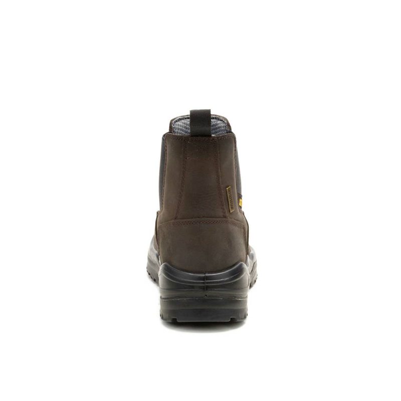Men's Striver Chelsea Waterproof Steel Toe Work Boot Brown Boots Cat Men - Image 5