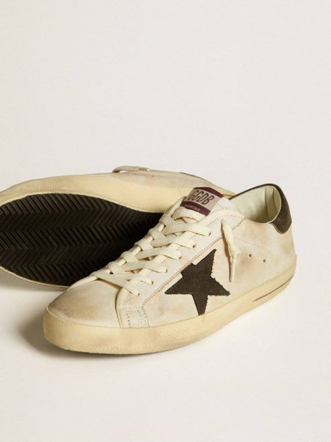 Men's Super-Star In Leather With Black Denim Star And Black Leather Heel Tab Super-Star Men White Golden Goose - Image 4