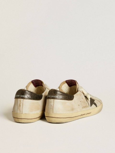 Men's Super-Star In Leather With Black Denim Star And Black Leather Heel Tab Super-Star Men White Golden Goose - Image 5