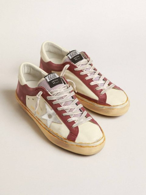 Men's Super-Star In Nappa Leather With Burgundy Inserts And Silver Star Men Super-Star Golden Goose - Image 2