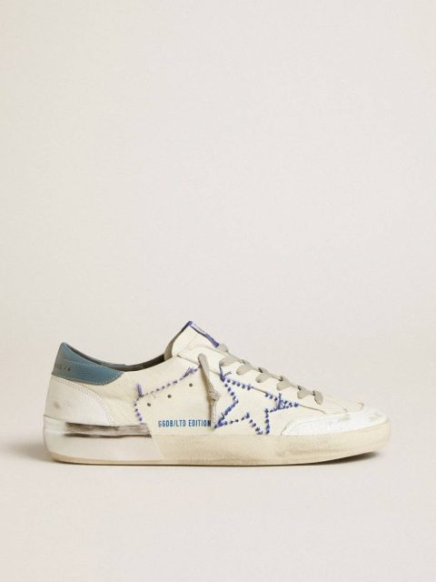 Men’s Super-Star Ltd In Nappa With Embroidered Star And Leather Heel Tab Super-Star Men Golden Goose