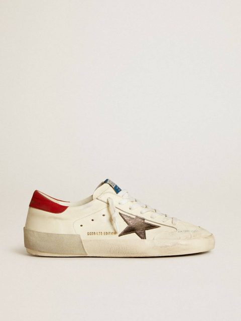 Men's Super-Star Ltd In Nappa With Metallic Star And Nubuck Heel Tab Golden Goose Men Super-Star