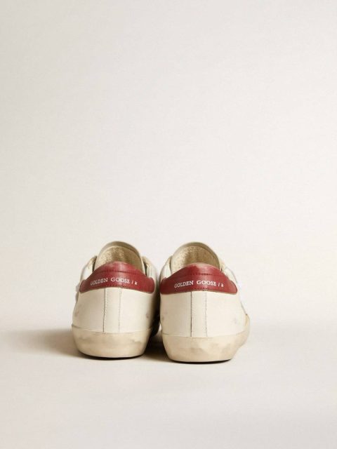 Men's Super-Star Ltd In Suede With Green Metallic Star And Red Heel Tab Golden Goose Men Super-Star - Image 4