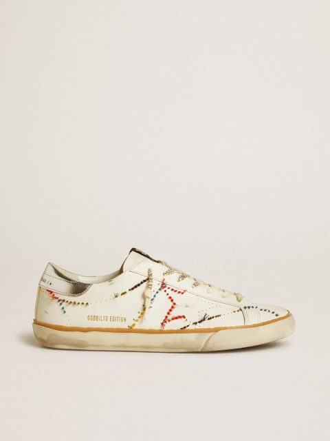 Men’s Super-Star Ltd With Perforated Star And Metallic Leather Heel Tab Men Golden Goose Super-Star