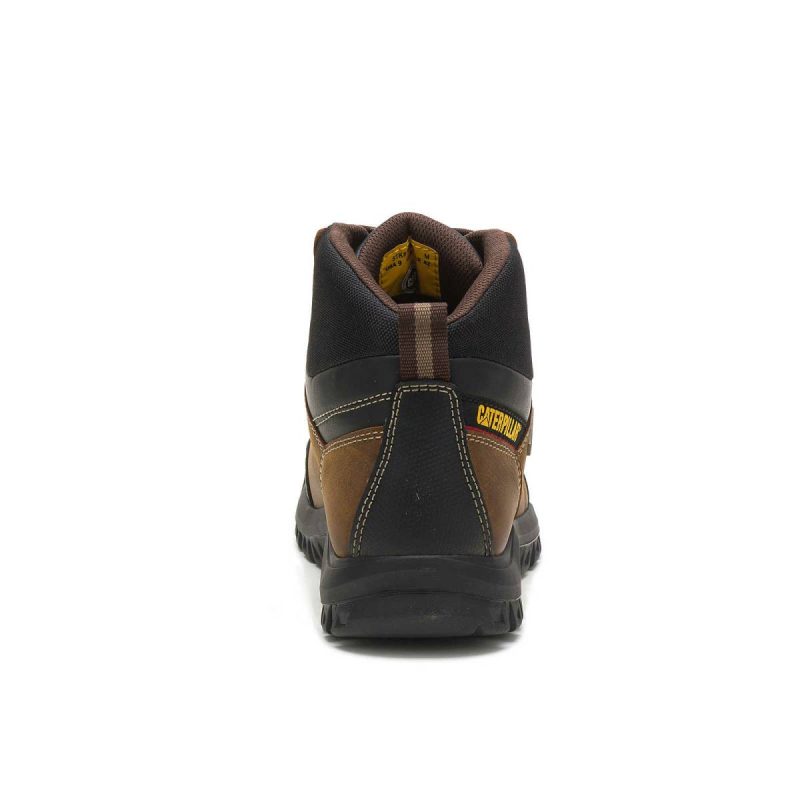 Men's Threshold Waterproof Steel Toe Work Boot Men Boots Real Brown Cat - Image 5