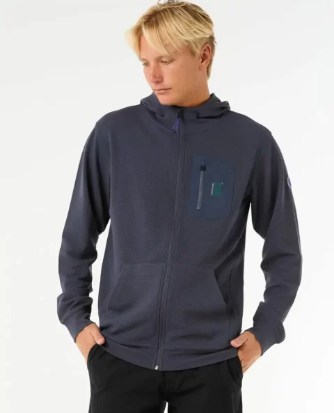Mens Vaporcool Search Zip Through Hood Rip Curl Hoodies & Fleece