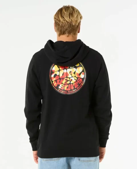 Mens Wettie Passage Icon Zip Through Hoodies & Fleece Rip Curl - Image 3
