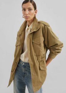 Merano Cargo Jacket - Beige Women Outerwear Beige The Frankie Shop - Image 2