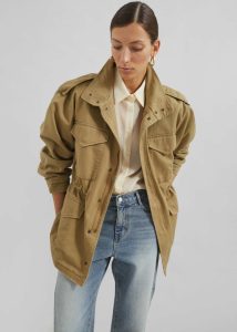 Merano Cargo Jacket - Beige Women Outerwear Beige The Frankie Shop