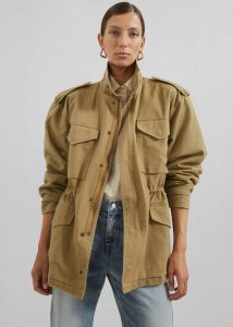 Merano Cargo Jacket - Beige Women Outerwear Beige The Frankie Shop - Image 3