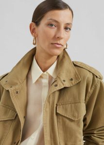 Merano Cargo Jacket - Beige Women Outerwear Beige The Frankie Shop - Image 4