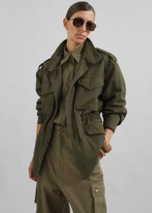 Merano Cargo Jacket - Khaki Outerwear The Frankie Shop Women Green