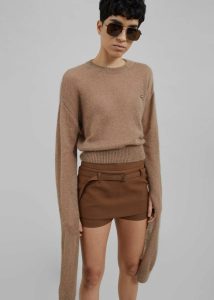 Micka Belted Skort - Brown Women Brown Bottoms The Frankie Shop - Image 2