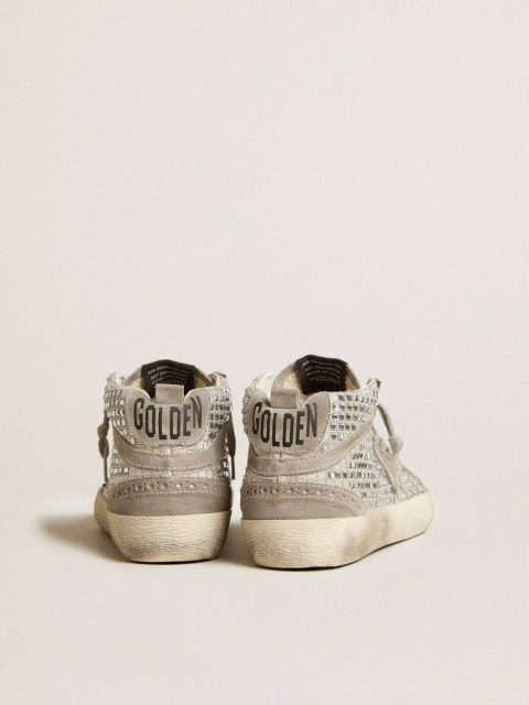 Mid Star In Silver Suede With Swarovski Crystals And Suede Star Women Mid Star Golden Goose - Image 5