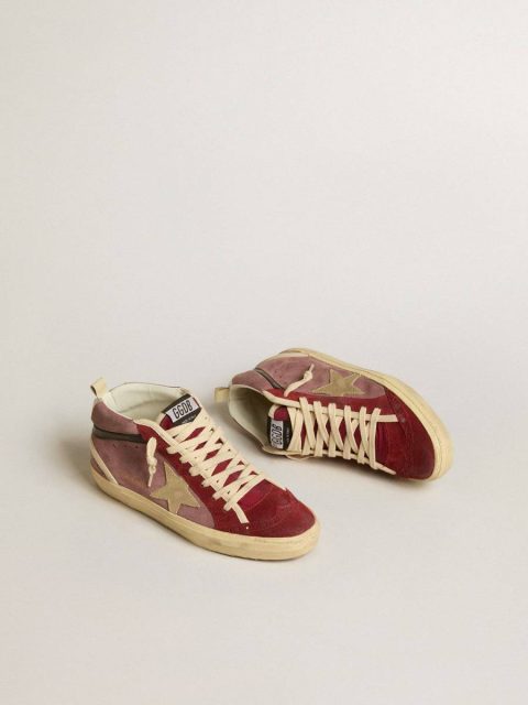 Mid Star Ltd In Violet Suede With Platinum Leather Star And Black Flash Golden Goose Mid Star Women - Image 2