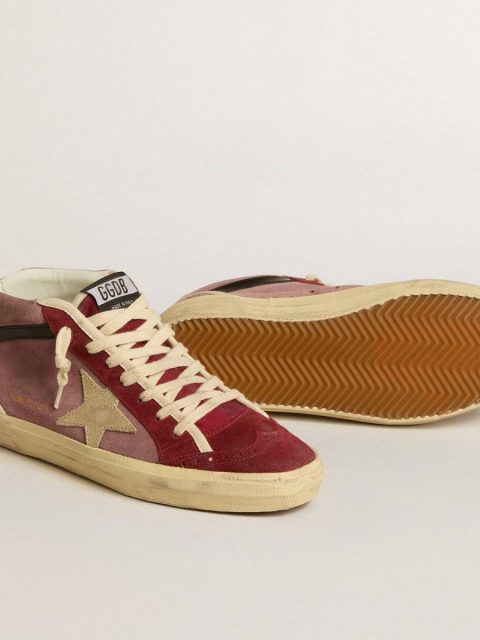 Mid Star Ltd In Violet Suede With Platinum Leather Star And Black Flash Golden Goose Mid Star Women - Image 3