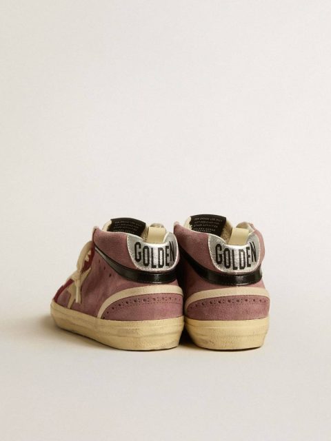 Mid Star Ltd In Violet Suede With Platinum Leather Star And Black Flash Golden Goose Mid Star Women - Image 4