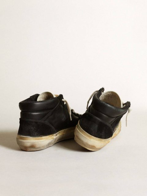 Mid Star Men’s Mid Star In Black Nappa And Suede With White Leather Star Men Golden Goose - Image 5