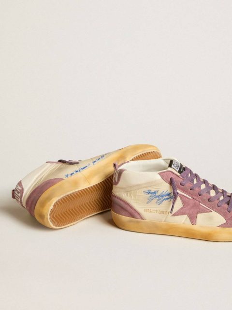 Mid Star Men’s Mid Star Lab In Nylon And Nappa With Mauve Suede Star Golden Goose Men - Image 3