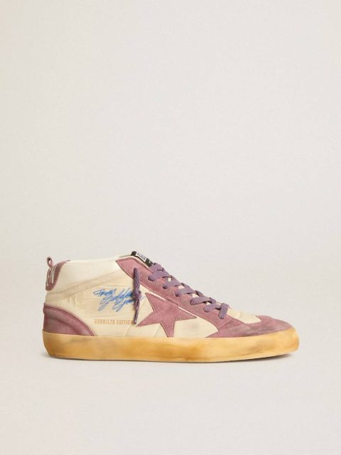 Mid Star Men’s Mid Star Lab In Nylon And Nappa With Mauve Suede Star Golden Goose Men