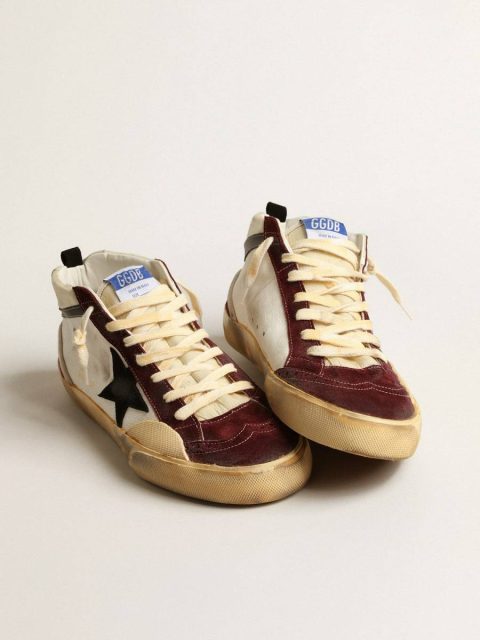 Mid Star Mid Star In Nappa With Black Suede Star And Wine-Red Inserts Golden Goose Men - Image 2