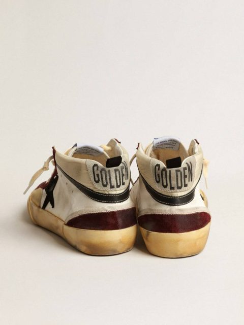 Mid Star Mid Star In Nappa With Black Suede Star And Wine-Red Inserts Golden Goose Men - Image 4