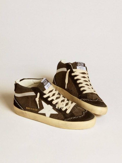 Mid Star Women Mid Star Ltd In Black Denim With Suede Inserts With Swarovski Crystals Golden Goose - Image 2