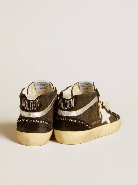 Mid Star Women Mid Star Ltd In Black Denim With Suede Inserts With Swarovski Crystals Golden Goose - Image 4