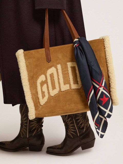 Midnight Blue Scarf With Stripes Golden Goose Silks & Scarves Women Midnight Blue - Image 3