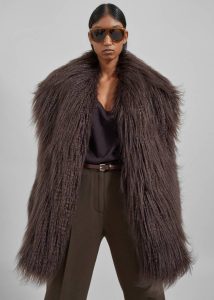 Miley Faux Fur Jacket - Brown The Frankie Shop Outerwear Brown Women