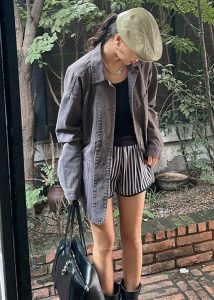 Multi Women The Frankie Shop Bottoms Oradea Striped Shorts - Blue/Pink