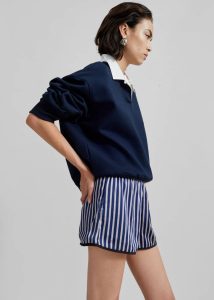 Multi Women The Frankie Shop Bottoms Oradea Striped Shorts - Blue/Pink - Image 3