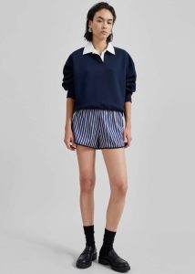 Multi Women The Frankie Shop Bottoms Oradea Striped Shorts - Blue/Pink - Image 5