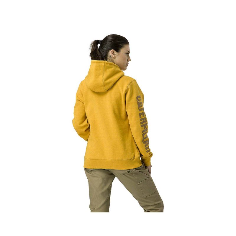 Mustard Yellow Heather Women's Trademark Banner Pull Over Hoodie Tops & Outerwear Women Cat - Image 4