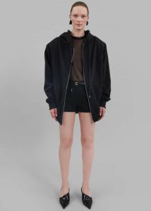 Nami Zip Up Hoodie - Black Women Black The Frankie Shop Tops - Image 3