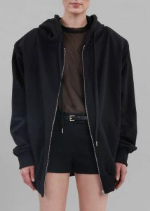 Nami Zip Up Hoodie - Black Women Black The Frankie Shop Tops - Image 4