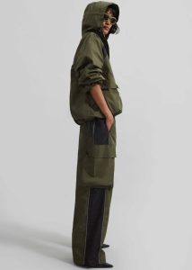 Navan Cargo Pants - Khaki Green Women The Frankie Shop Bottoms - Image 3