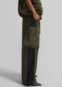 Navan Cargo Pants - Khaki Green Women The Frankie Shop Bottoms - Image 5