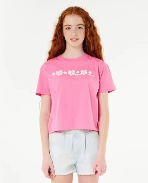 Neon Isles Crop Tee Tops & Tees Kids Rip Curl